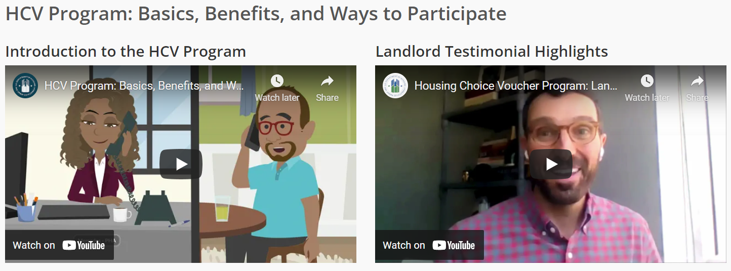 HCV Landlord Videos - HUD Exchange